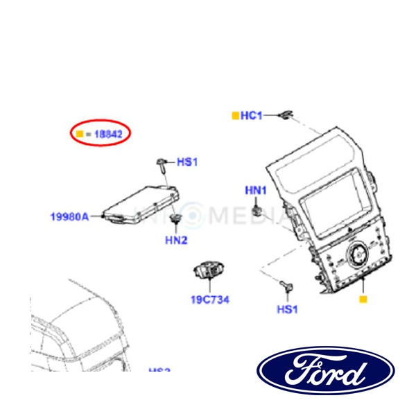 フォード純正 エアコンコントロールパネル A/C スイッチ EB5Z18842HA 16y- エクスプローラー