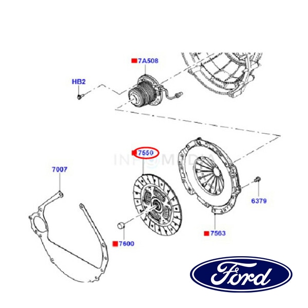 フォード純正 クラッチ ディスク 8R3Z7550A 10-14y マスタング