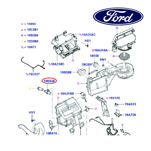 フォード純正 ベンチユリー エアコン エア コントロール エキパン XW4Z19E628BA 06-11y エクスプローラー スポーツトラック