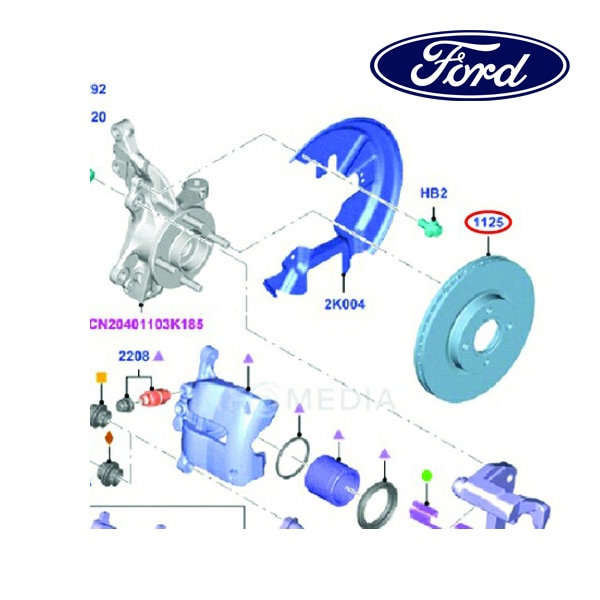 フォード純正 ブレーキディスク ディスクローター フロント 1679853 13y- フィエスタ