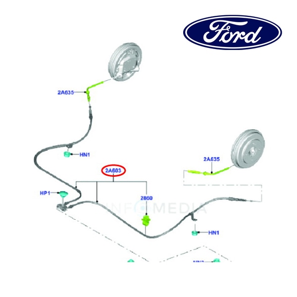 フォード純正 パーキングブレーキケーブル 1949912 13y- フィエスタ