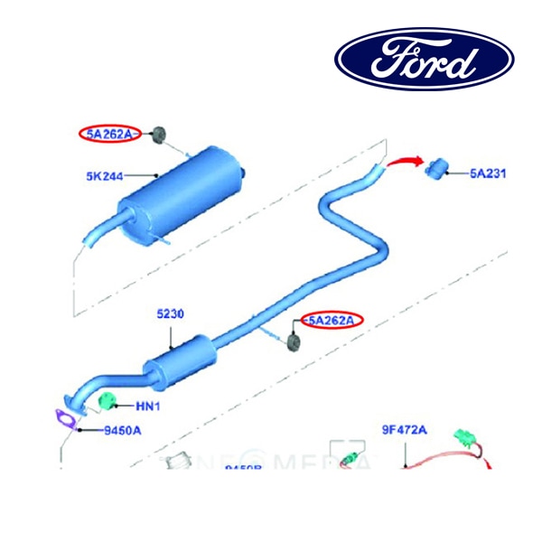 フォード純正 マフラーハンガー 1146858 13y- フィエスタ