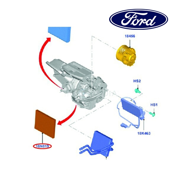 フォード純正 A/Cフィルター エアコンフィルター キャビンフィルター 1566997 13y- フィエスタ