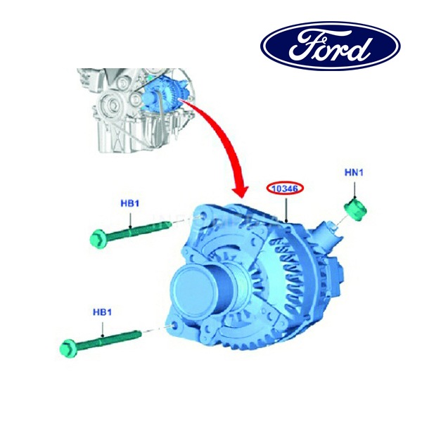 フォード純正 オルタネーター ジェネレーター ダイナモ 1821291 電装 発電 13y- FORD フィエスタ