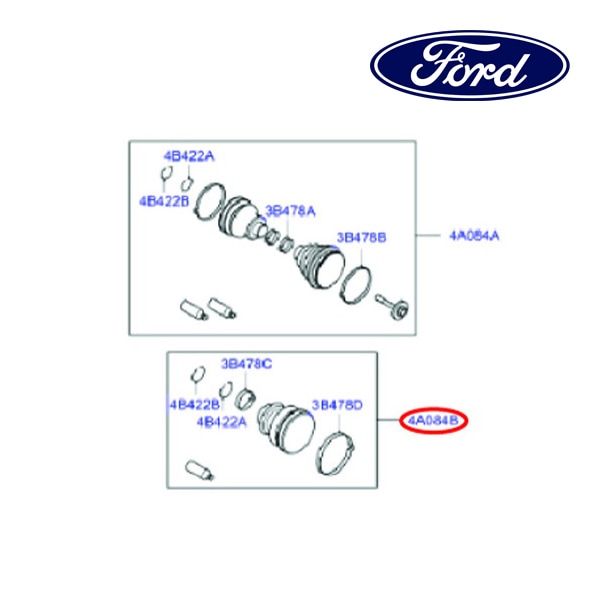 フォード純正 ドライブシャフトブーツ インナーキット CN154A084BA 13y- ECOSPORT エコスポーツ