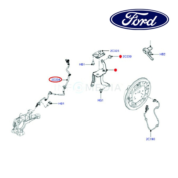 フォード純正 ABSセンサー ABSスピードセンサー 車速センサー フロント CN152C204AC 13y- ECOSPORT エコスポーツ
