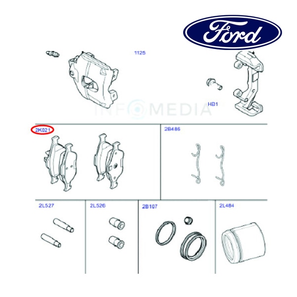 フォード純正 ブレーキパッド ディスクパッド フロント GN1Z2001H 13y- ECOSPORT エコスポーツ