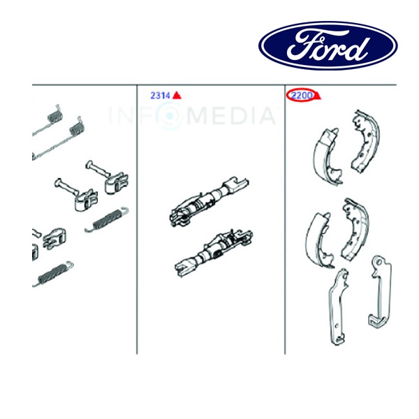 フォード純正 ブレーキライニング リア CN152200AA 13y- ECOSPORT エコスポーツ