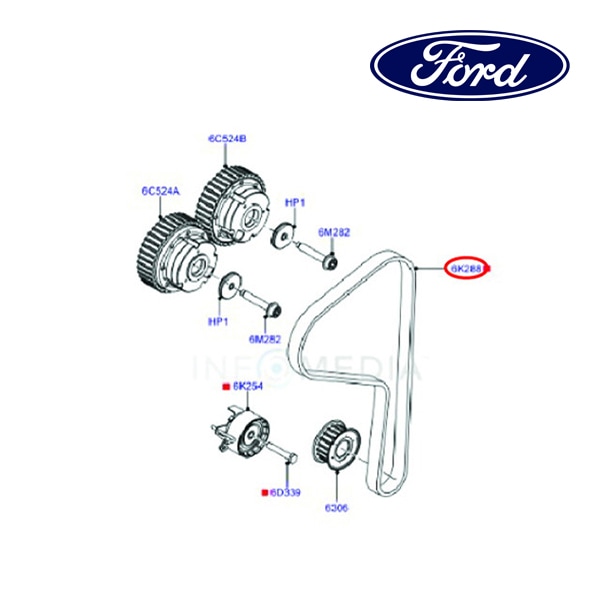 フォード純正 タイミングベルト 96MZ6268A 13y- ECOSPORT エコスポーツ