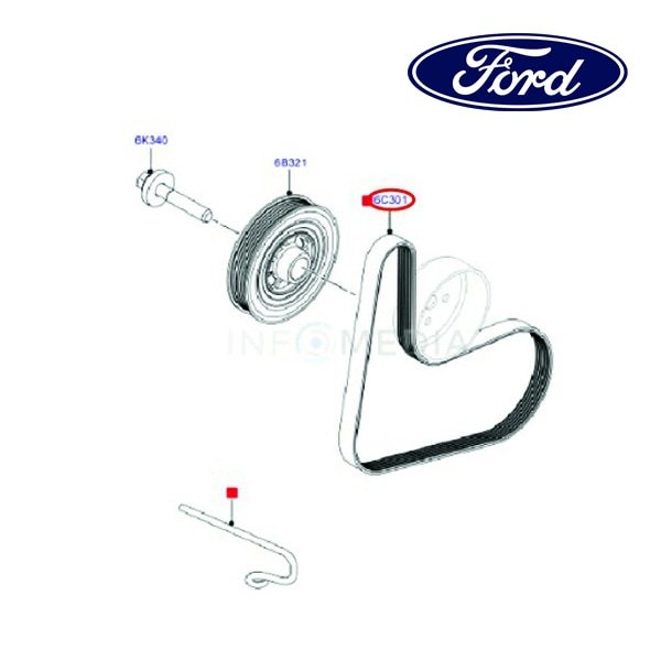 フォード純正 Vベルト ドライブベルト 1739897 13y- ECOSPORT エコスポーツ