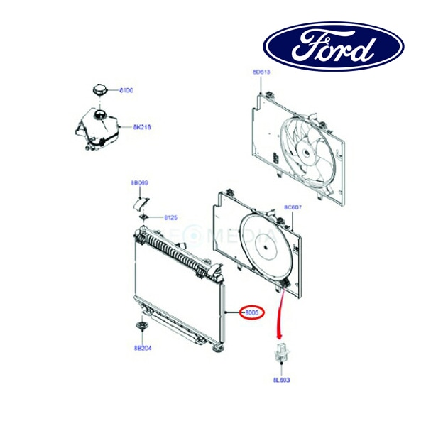 フォード純正 ラジエター 1772863 13y- ECOSPORT エコスポーツ