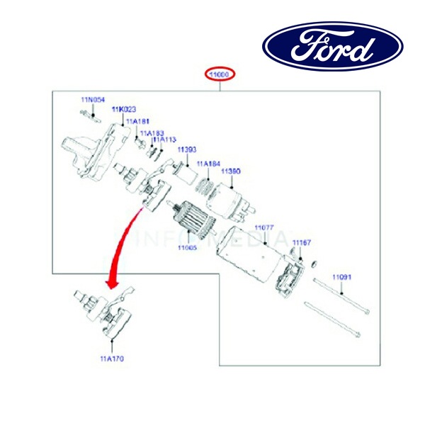 フォード純正 スターターモーター セルモーター セルスターター 8A3911000BF 13y- ECOSPORT エコスポーツ