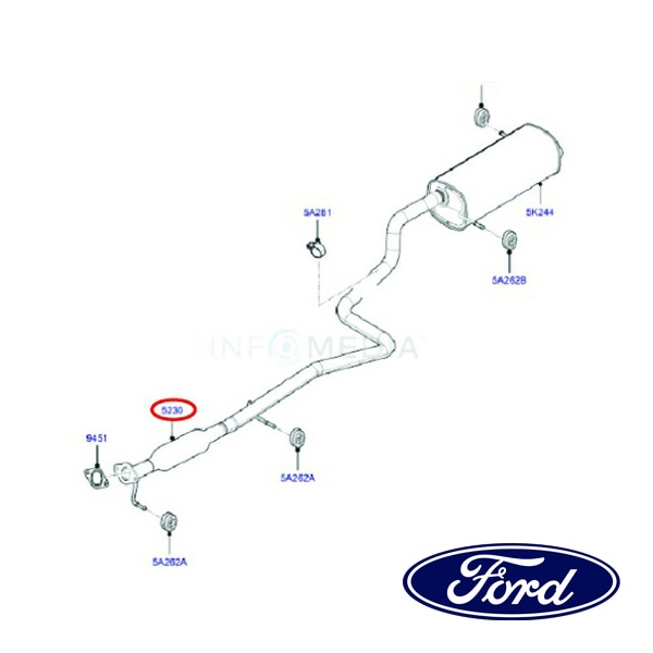 フォード純正 エキゾーストパイプ エキパイ CN115230FB 13y- ECOSPORT エコスポーツ