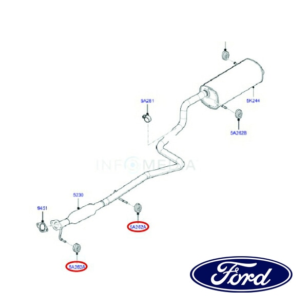 フォード純正 マフラーハンガー フロント 1146857 13y- ECOSPORT エコスポーツ