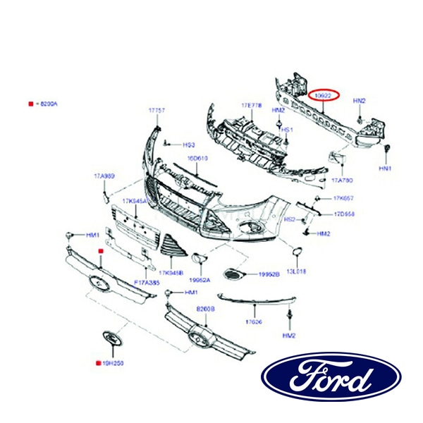 フォード純正 クロスメンバー フロント AM51R10922AG 12-14y フォーカス