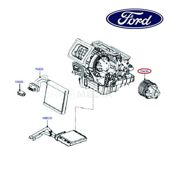 フォード純正 ブロアファンモーター AV6N18456BA 12-14y/15y- フォーカス