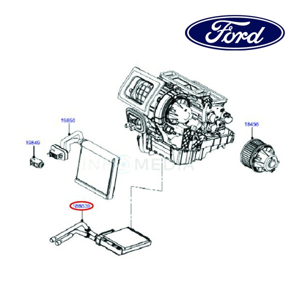フォード純正 ヒーターコア BV6N18B539DA 12-14y/15y- フォーカス