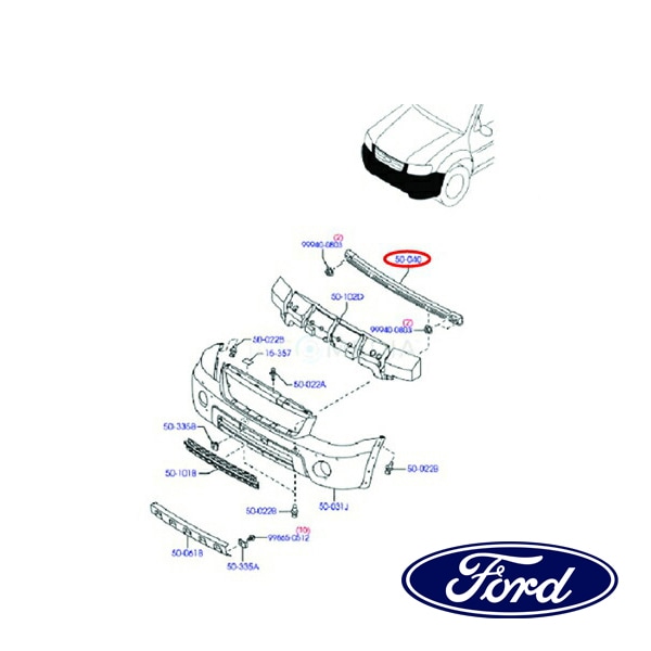 フォード純正 バンパー レインフォースメント フロント EV5750070A 06-07y エスケープ