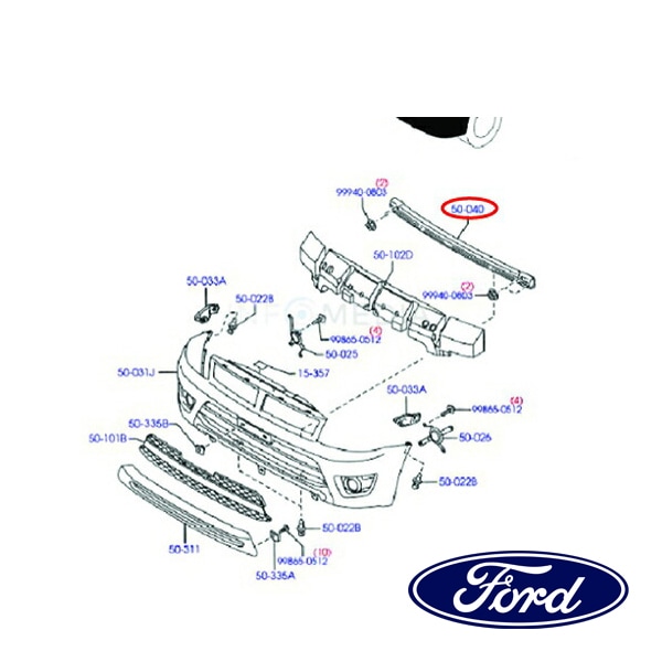 フォード純正 バンパー レインフォースメント フロント EW3750070A 10-12y エスケープ