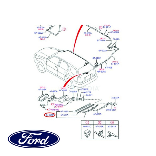 フォード純正 ワイパーブレード リア E11367330 06-09y エスケープ