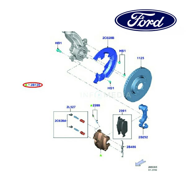 フォード純正 13y- FORD クーガ ブレーキキャリパ フロント 右側 RH 1835113