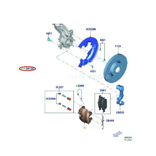 フォード純正 ブレーキキャリパ フロント 右側 RH 1835113 13y- クーガ