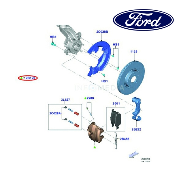 フォード純正 ブレーキキャリパ フロント 左側 LH 1824922 13y- クーガ
