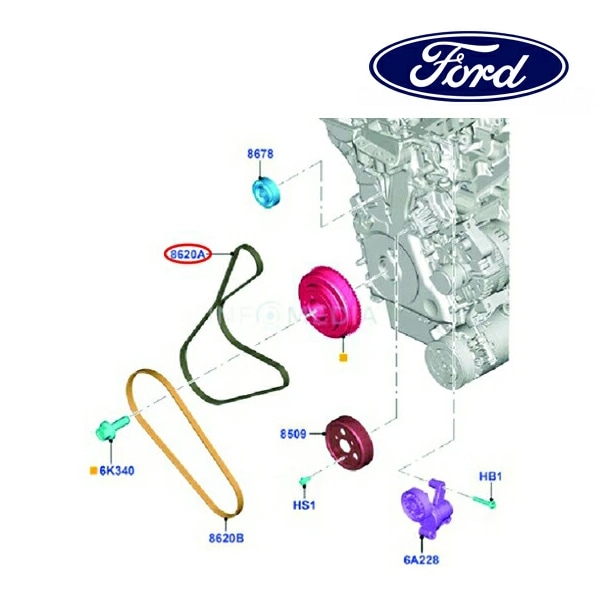 フォード純正 15y- FORD クーガ Vベルト ドライブベルト 2441653