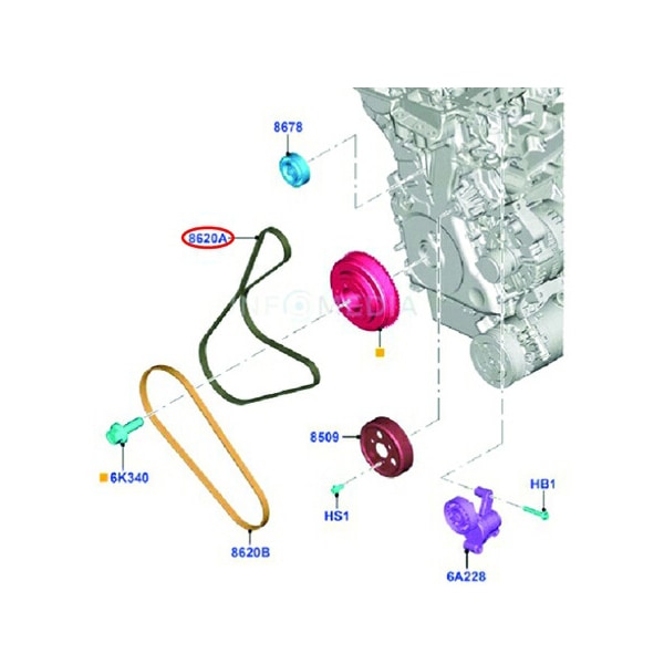 フォード純正 Vベルト ドライブベルト 2441653 15y- クーガ