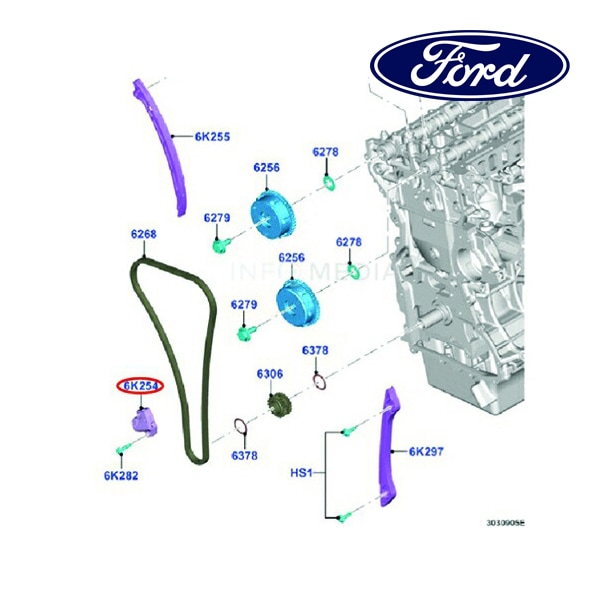 フォード純正 タイミング テンショナー 5324793 15y- クーガ