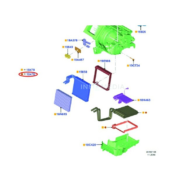 フォード純正 ヒーターコア 1824911 13y- クーガ