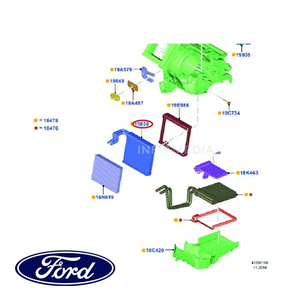 フォード純正 A/Cエバポレーター 1785797 13y- クーガ