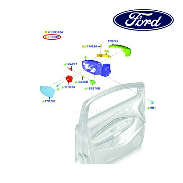 フォード純正 13-15y FORD クーガ ドアミラー 右側 2326073