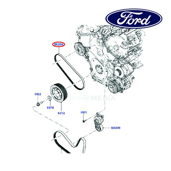 フォード純正 Vベルト ドライブベルト BT4Z8620E 11-16y MKX