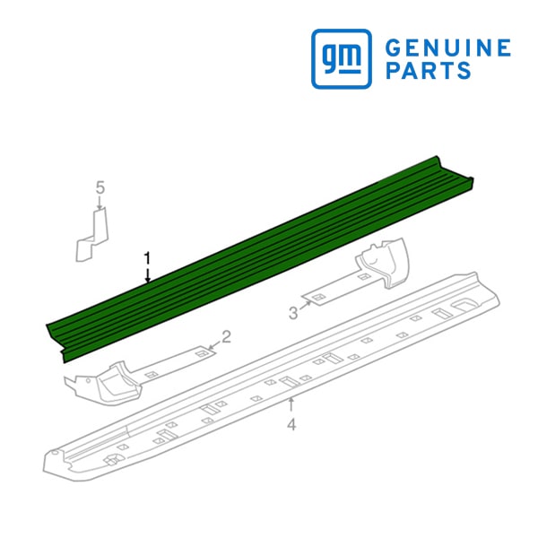 GM純正 サイドステップ ランニングボード パッド 右側 助手席側 RH 15047512 02-04y エスカレード/エスカレードESV
