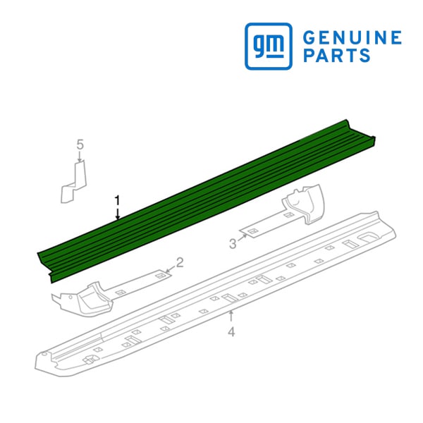GM純正 サイドステップ ランニングボード パッド 左側 運転席側 LH 15047511 02-04y エスカレード/エスカレードESV