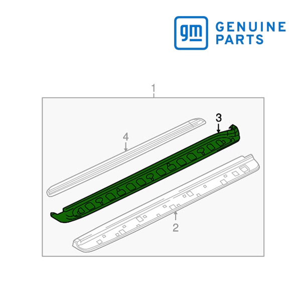 GM純正 サイドステップ ランニングボード パッド 右側 助手席側 RH 15751762 03-04y エスカレードESV/エスカレードEXT