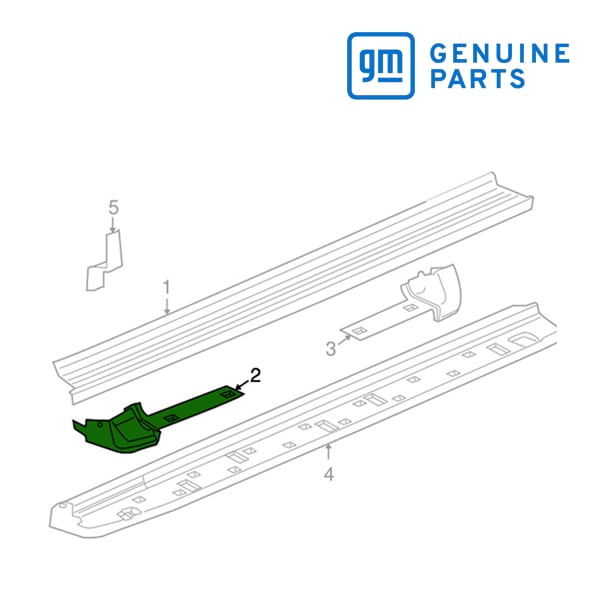 GM純正 サイドステップ ランニングボード カバー フロント 左側 運転席側 LH 88937347 02-04y エスカレード/エスカレードESV