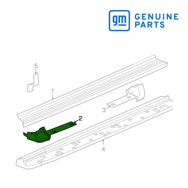 GM純正 サイドステップ ランニングボード カバー フロント 右側 助手席側 RH 88937348 02-04y エスカレード/エスカレードESV