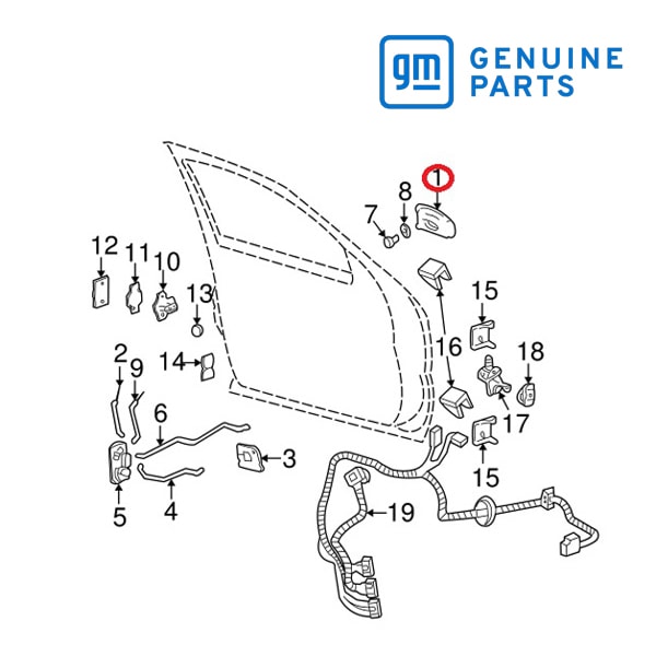 GM純正 フロントドア アウターハンドル 右側 助手席側 RH 15074057 02-05y エスカレード/エスカレードESV/エスカレードEXT