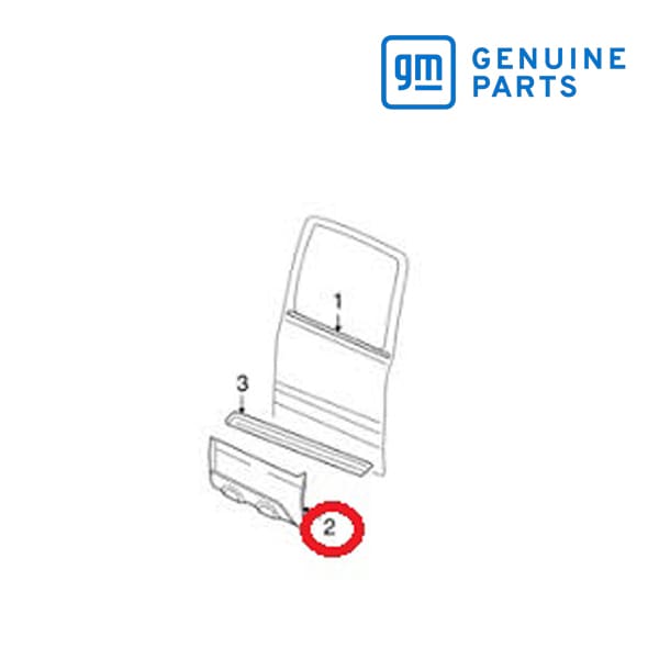 GM純正 リア ドア サイドモール 左側 運転席側 LH 88944319 02-05y エスカレードEXT