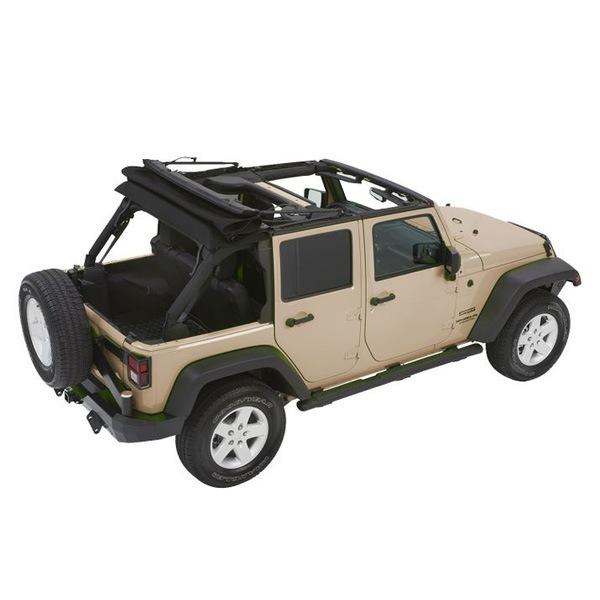 【BESTOP 正規品】BESTOP TREKTOP NX GLIDE ソフトトップ(折り畳み式) ブラックツイル 5492317 07-18y JK ラングラー 4ドア