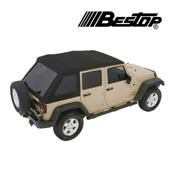 【BESTOP 正規品】ジープ JEEP JK ラングラー 4ドア TREKTOP NX GLIDE ソフトトップ 折り畳み式 ブラックツイル 5492317