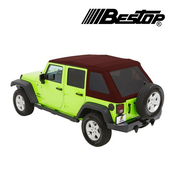 【BESTOP 正規品】BESTOP TREKTOP NX GLIDE ソフトトップ(折り畳み式) レッドペッパー 5492368 07-18y JK ラングラー 4ドア