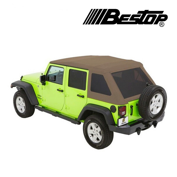 【BESTOP 正規品】BESTOP TREKTOP NX GLIDE ソフトトップ(折り畳み式) オークタンベージュ 5492371 07-18y JK ラングラー 4ドア