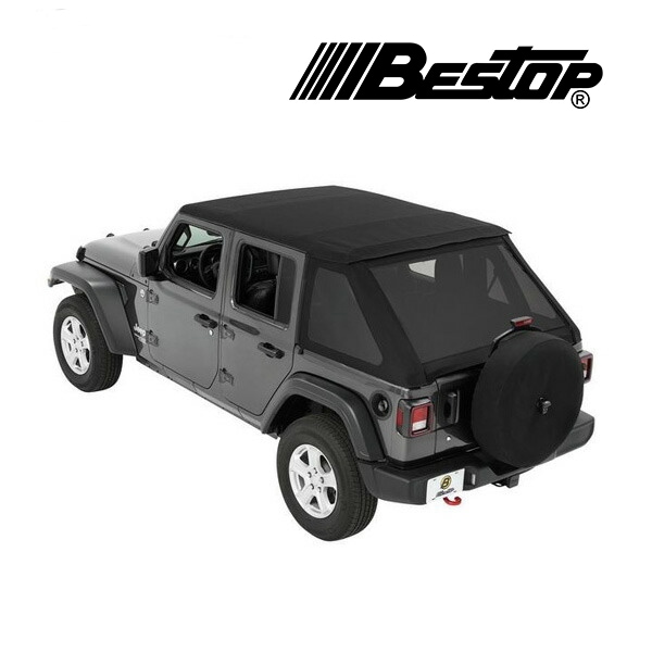 【BESTOP 正規品】ジープ JEEP 10-18y JK ラングラー 2ドア Trektop Slantback ソフトトップ 幌 折り畳み式 ブラックダイヤモンド 5686335 べストップ