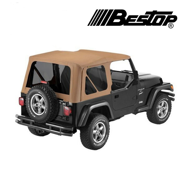 【BESTOP 正規品】ジープ JEEP 97-02y TJラングラー 前期 Replace-A-Top OEM交換用 ソフトトップ 幌 スモークウィンドウ付 スパイスセイルクロス 7913937 べストップ