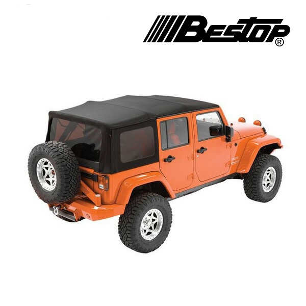 【BESTOP 正規品】ジープ JEEP 07-09y JK ラングラー 前期 2ドア Replace-A-Top OEM交換用 OEX ソフトトップ 幌 スモークウィンドウ付 ブラックダイヤモンド セイルクロス 7933835 べストップ