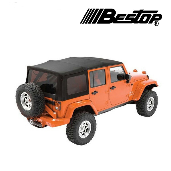 【BESTOP 正規品】ジープ JEEP 10-18y JK ラングラー 後期 2ドア Replace-A-Top OEM交換用 OEX ソフトトップ 幌 スモークウィンドウ付 ブラックダイヤモンド セイルクロス 7934835 べストップ