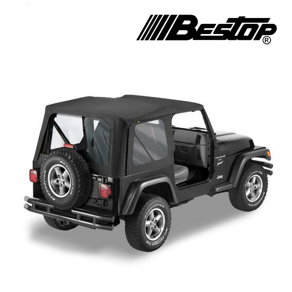 【BESTOP 正規品】BESTOP OEMハードウェア用 ソフトトップ(交換用) ブラック 5112715 97-02y TJラングラー 前期